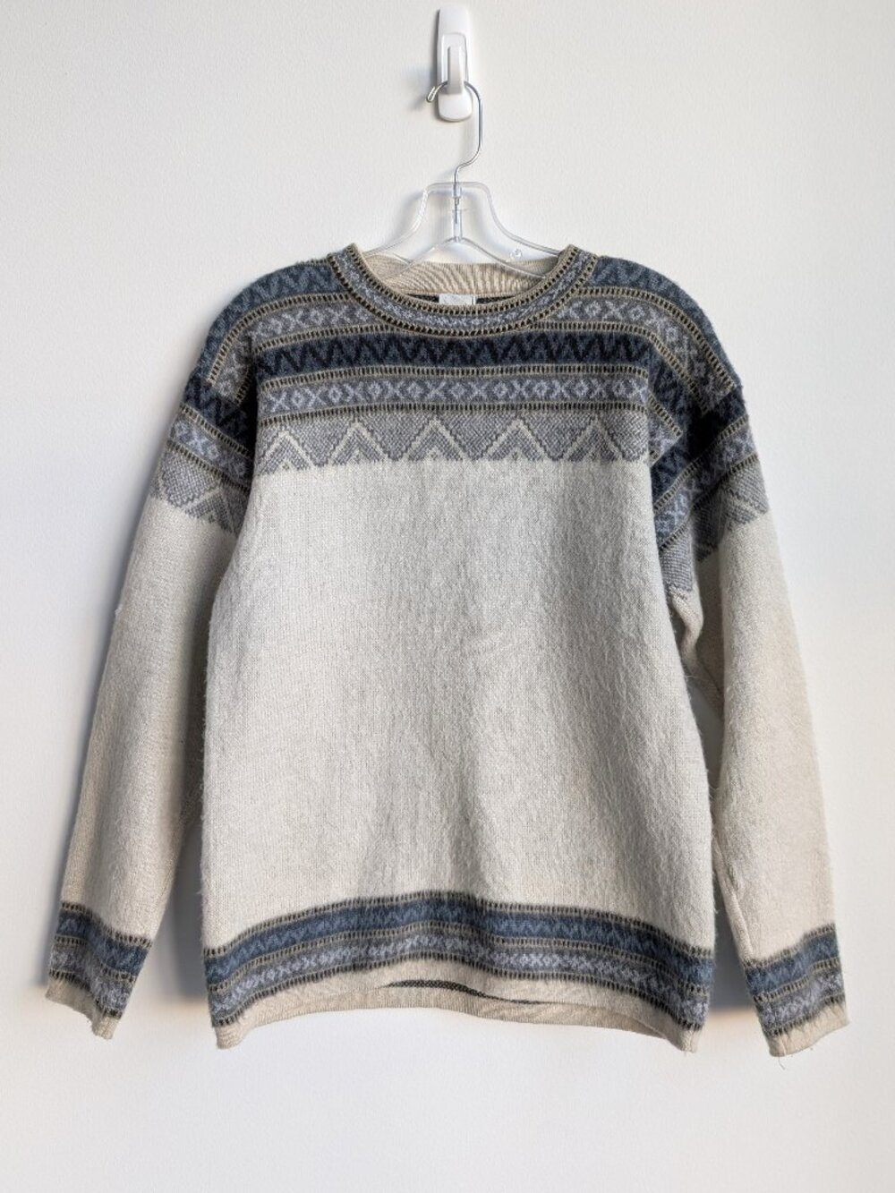 Vintage ALY MARKA Fair Isle Knit Sweater | Medium